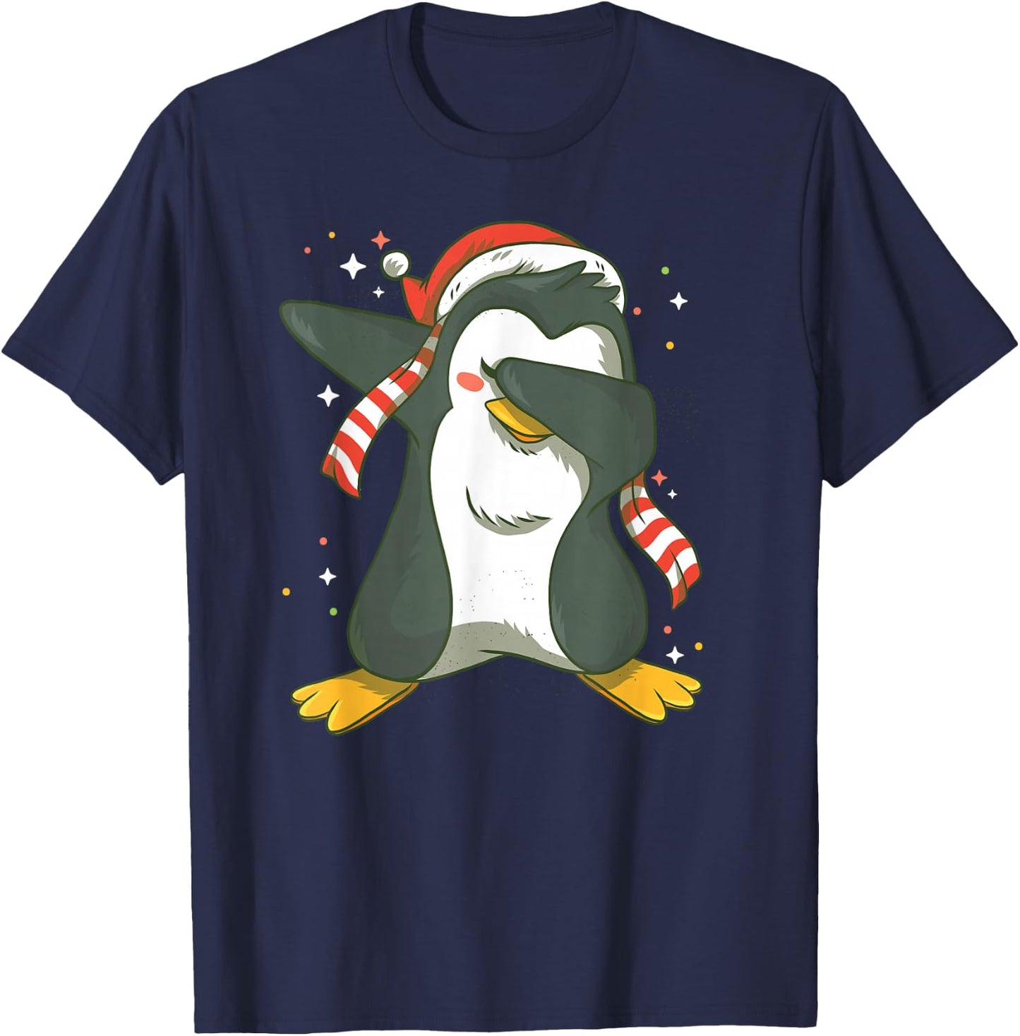 Penguin Dabbing Funny Cute Animal Winter Christmas Gift T-Shirt - T-Shirt | Navy