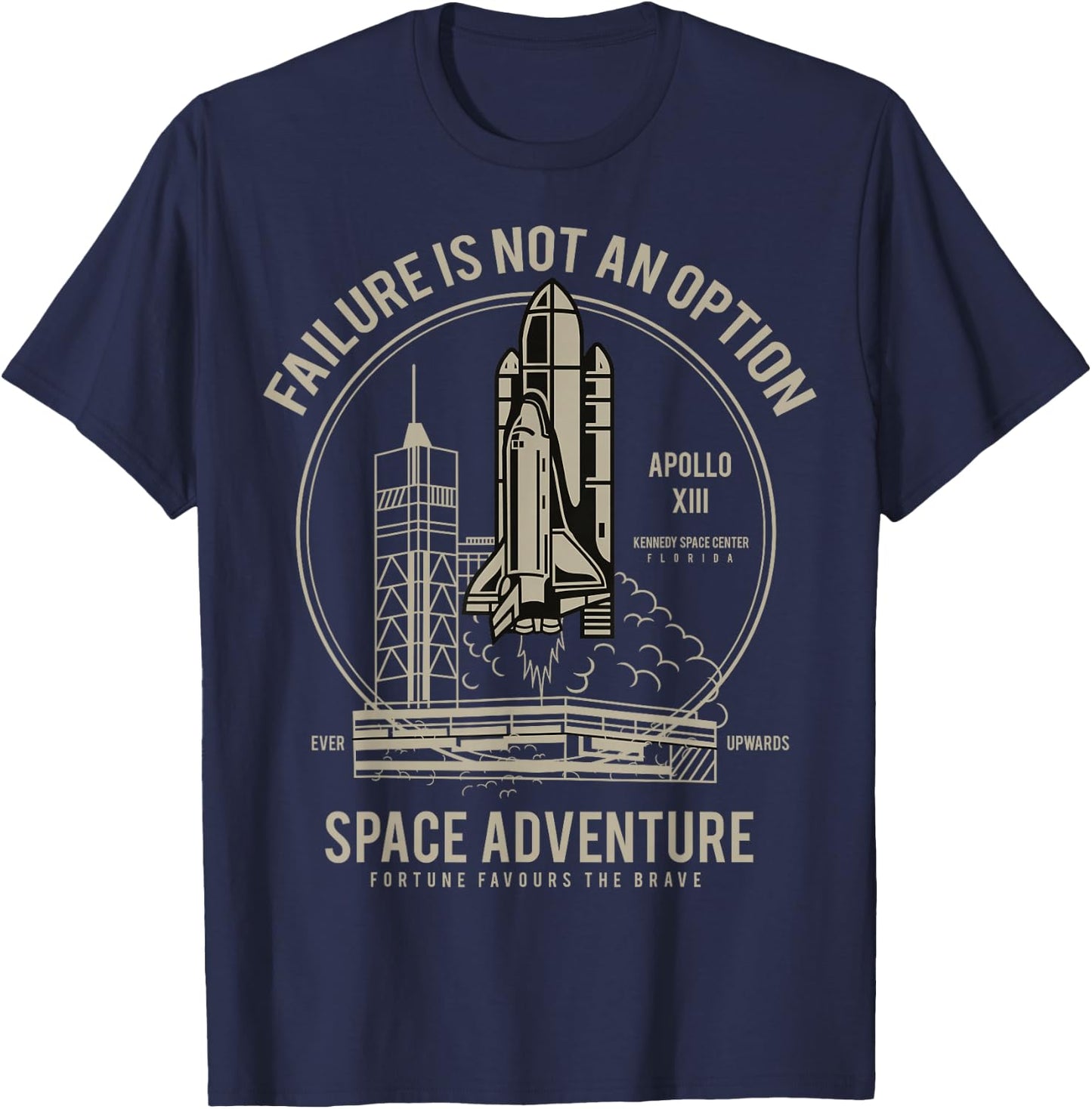 Space Shuttle Launch Galaxy T-Shirt - T-Shirt | Navy
