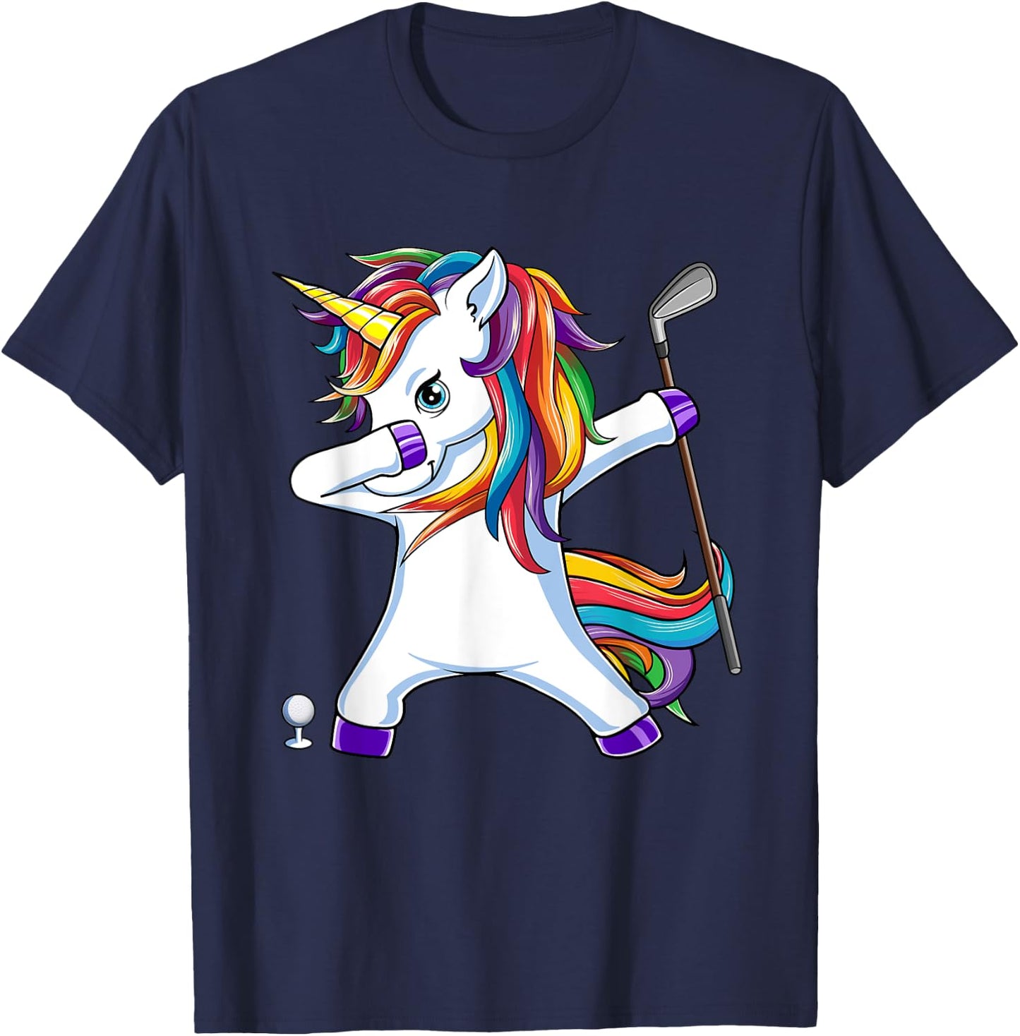 Dabbing Unicorn Golf - Golfing Golfer Girl Gift T-Shirt - T-Shirt | Navy