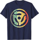 Retro Vinyl Record 45 RPM Spindle Adapter T-Shirt - T-Shirt | Navy