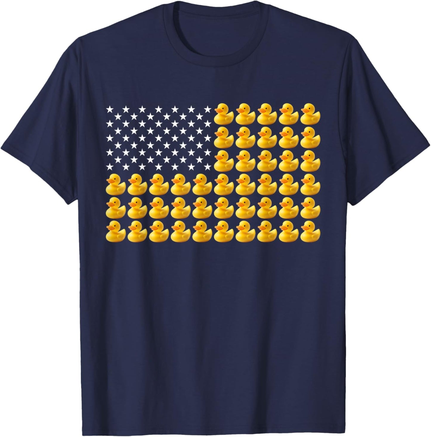 Rubber Duck Funny Duckie American Flag 4th of July Patriotic T-Shirt - T-Shirt | Navy