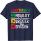 Juneteenth Equality is Greater Than Division Math Teacher T-Shirt - T-Shirt | Navy