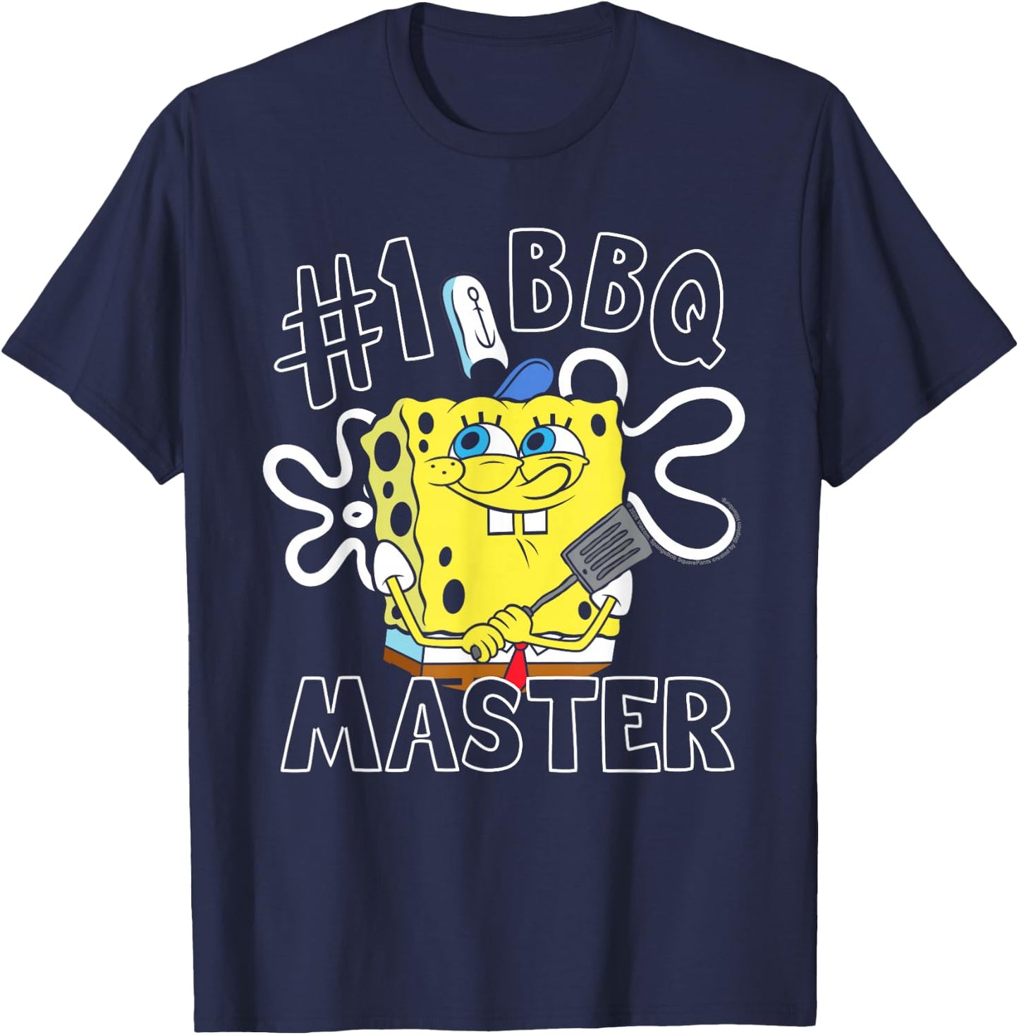 Spongebob Squarepants Father's Day BBQ Dad T-Shirt - T-Shirt | Navy