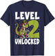 2nd Birthday Dinosaur 2 Years Old Boys T-Shirt - T-Shirt | Navy
