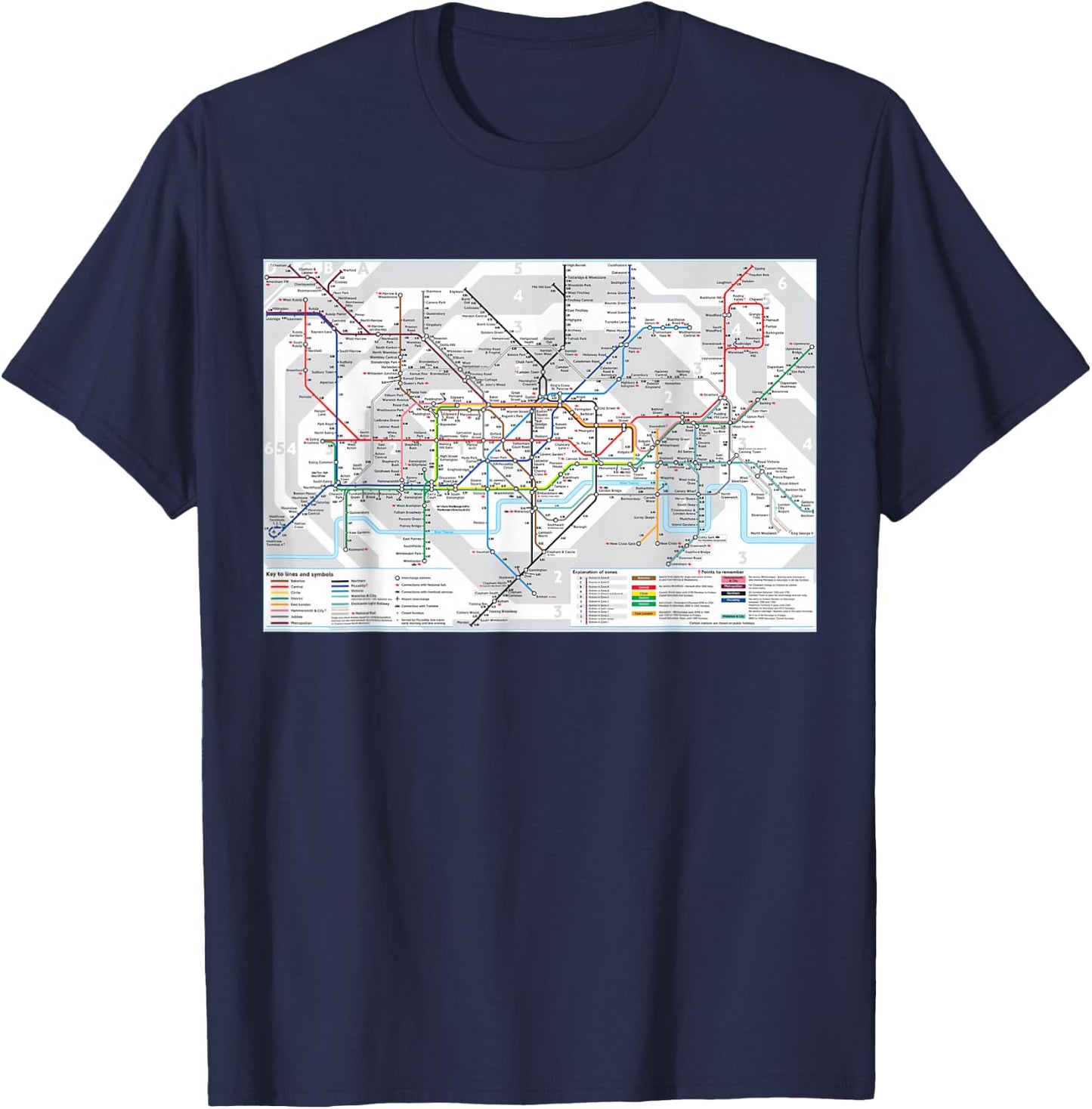 London Underground Map T-Shirt - T-Shirt | Navy