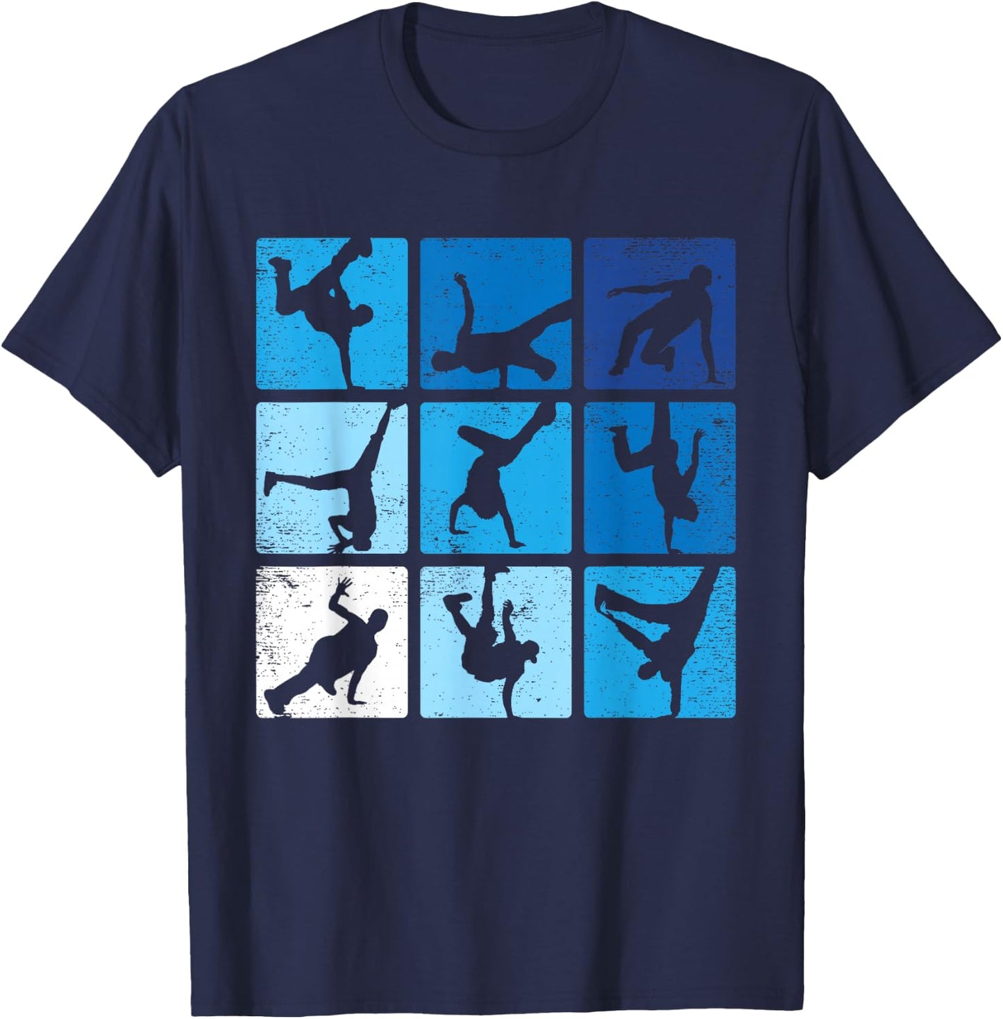 Hip Hop Break dance poses Retro Vintage Gift T-Shirt - T-Shirt | Navy