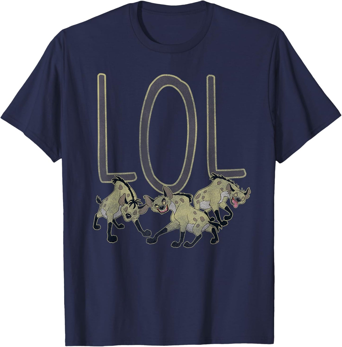 Disney The Lion King LOL Laughing Hyenas Group Vintage T-Shirt - T-Shirt | Navy