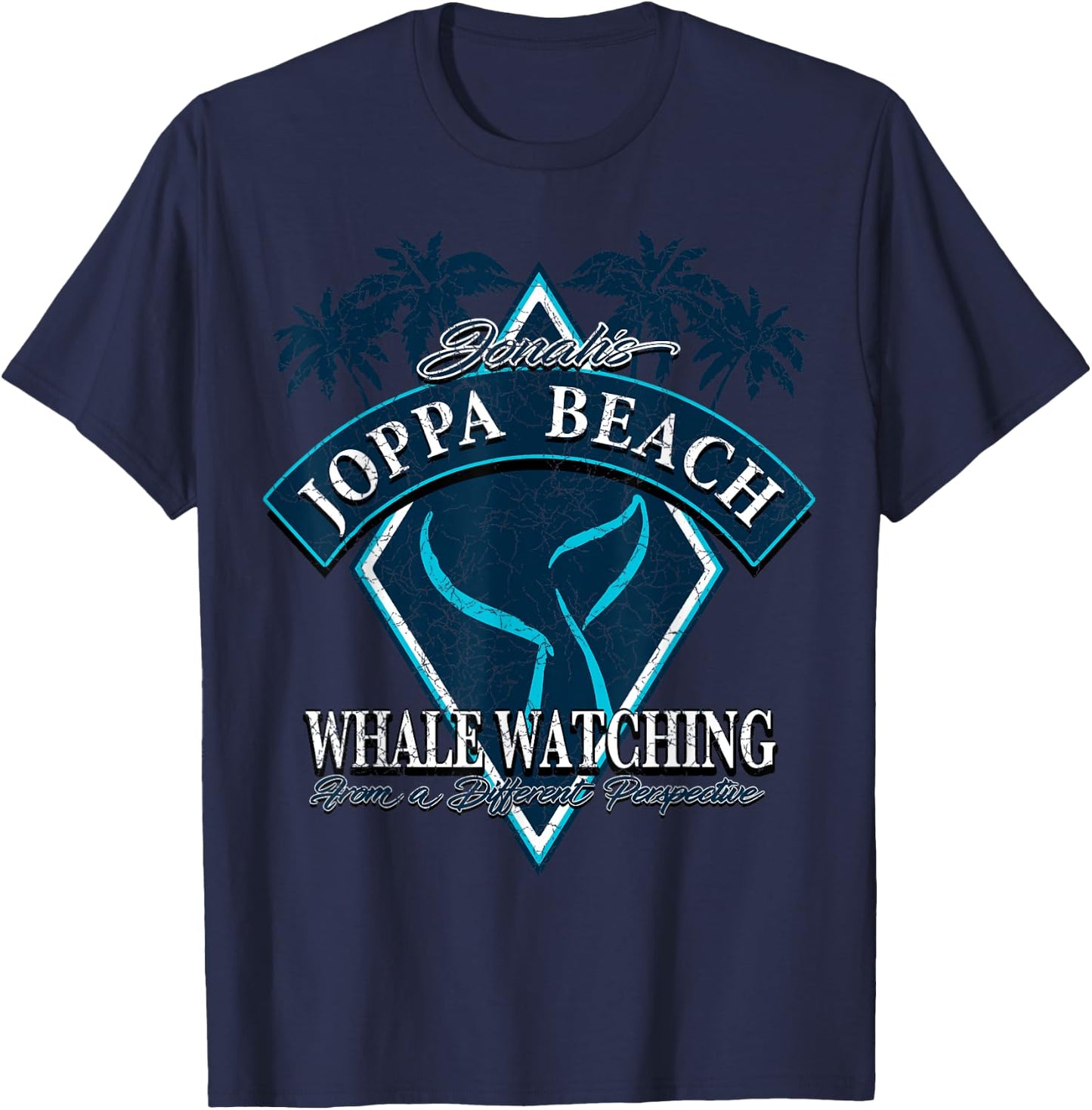 Jonahs Joppa Beach Whale Watching - The Book of Jonah Men Women T-Shirt - T-Shirt | Navy