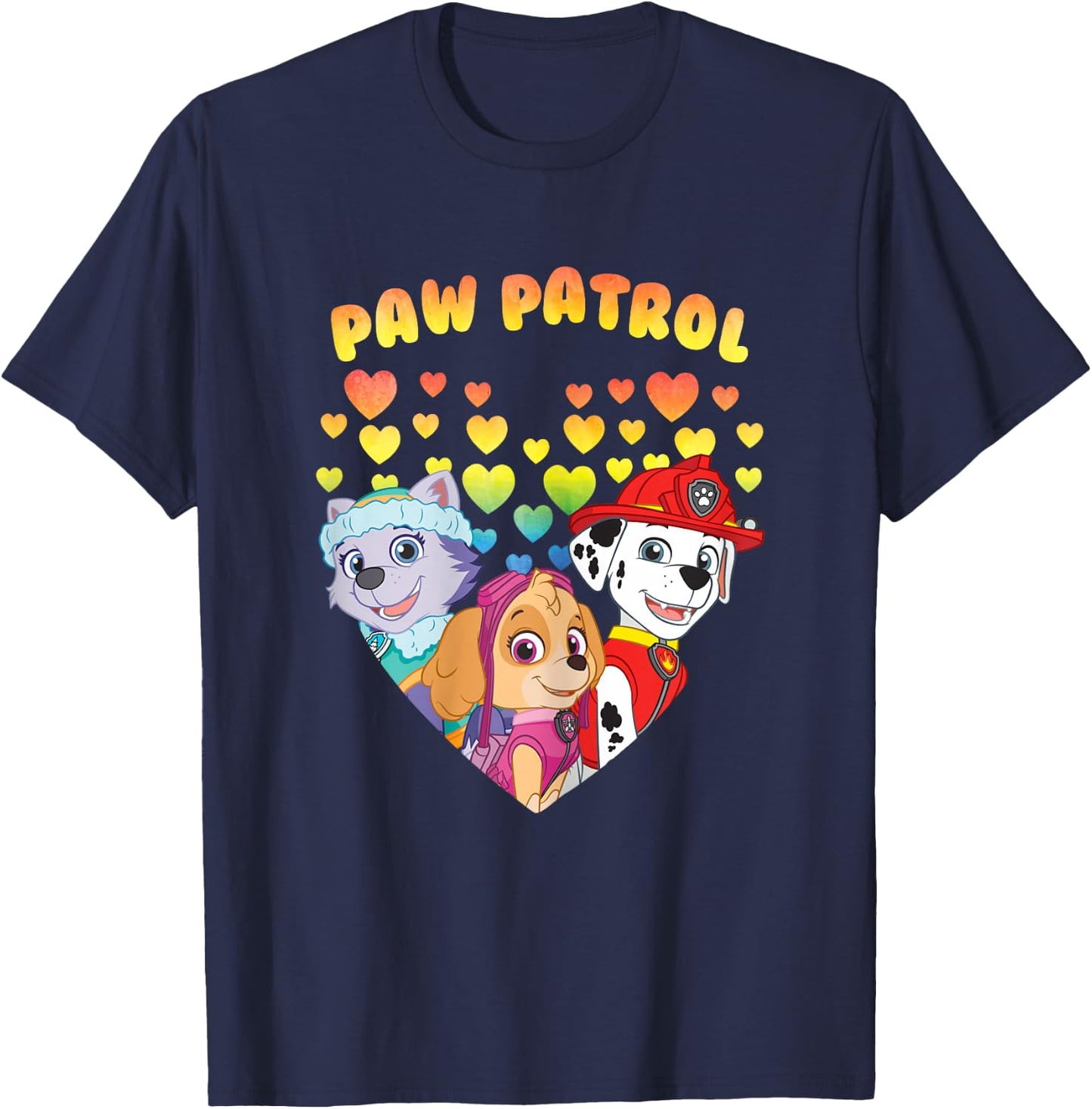 PAW Patrol Hearts Group T-Shirt - T-Shirt | Navy