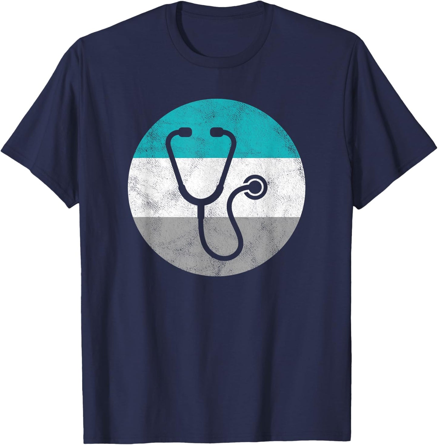 Stethoscope Retro Doctor Gift Women Boys & Girls T-Shirt - T-Shirt | Navy