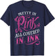 Tattooed Girl - Pretty in Pink covered in Pink T-Shirt - T-Shirt | Navy