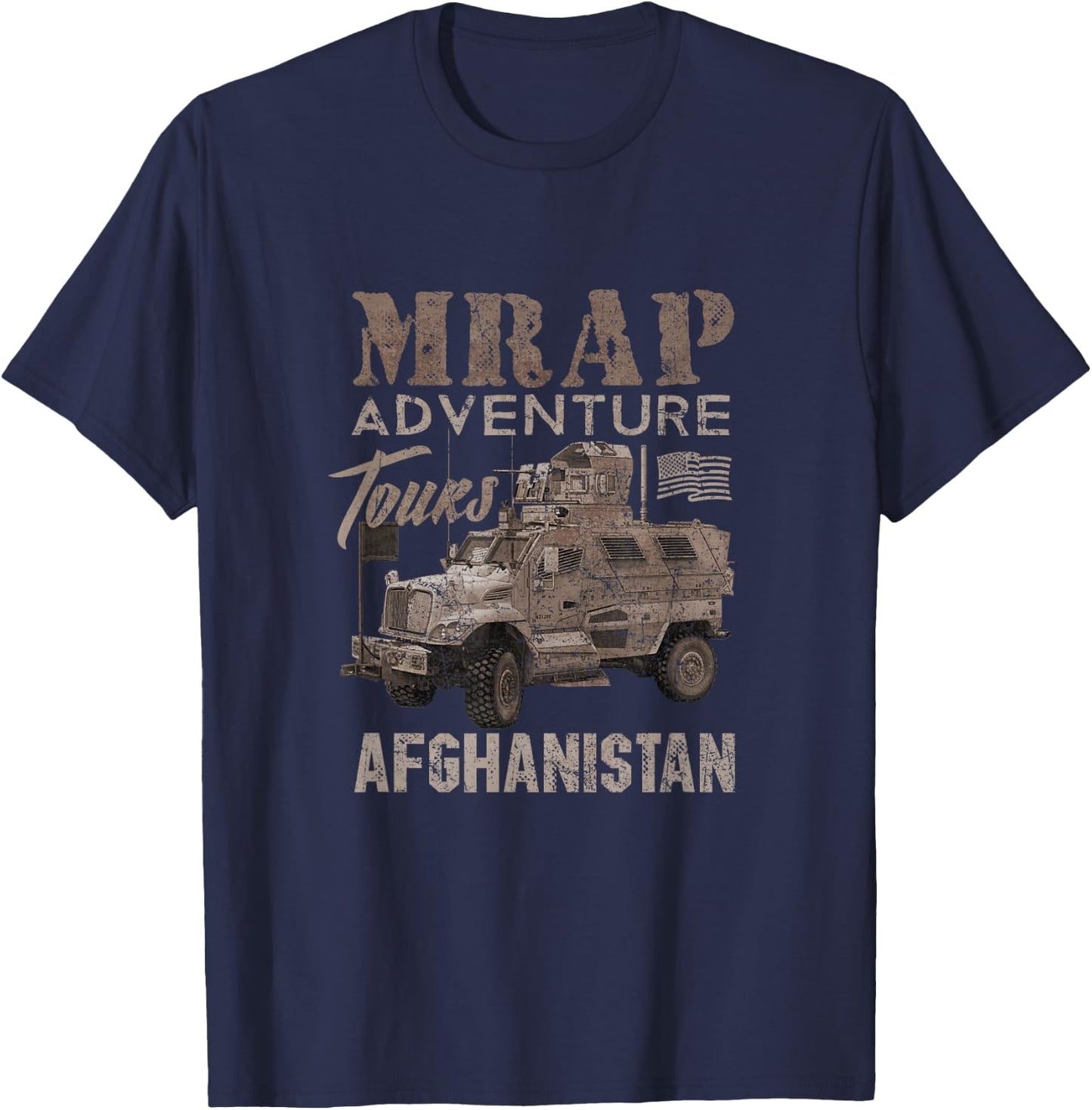 Military Veteran Afghanistan Army MRAP adeventures Shirt T-Shirt - T-Shirt | Navy