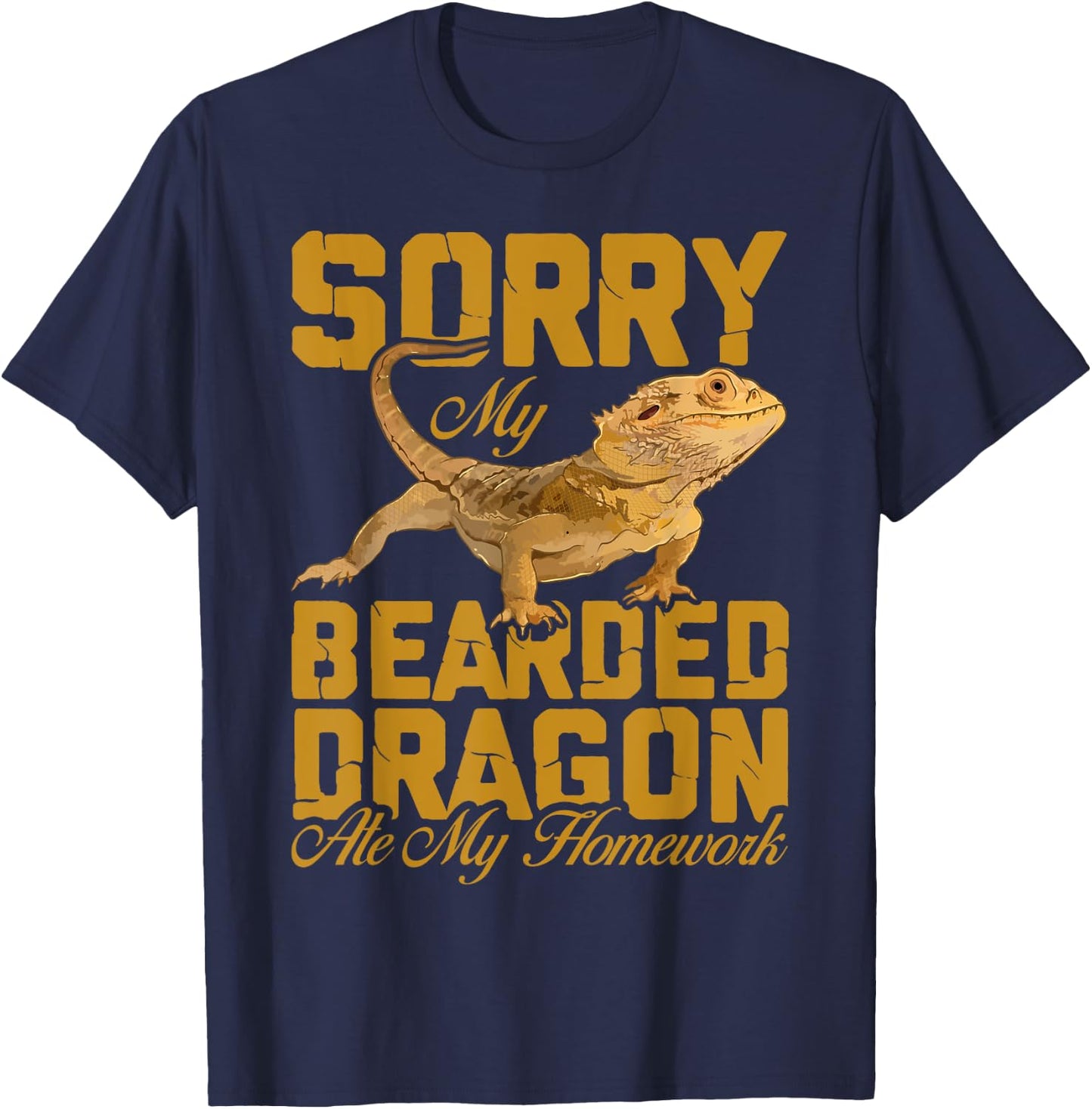 My Bearded Dragon Ate My Homework Bearded Dragon Boys T-Shirt - T-Shirt | Navy