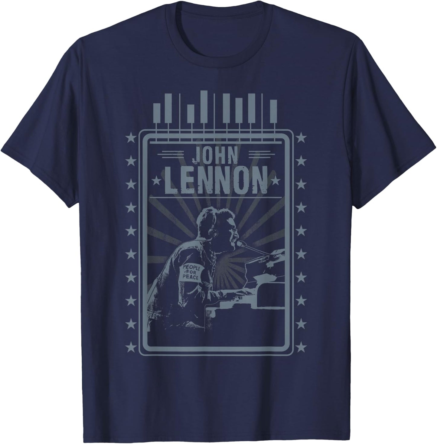 John Lennon - Piano T-Shirt - T-Shirt | Navy