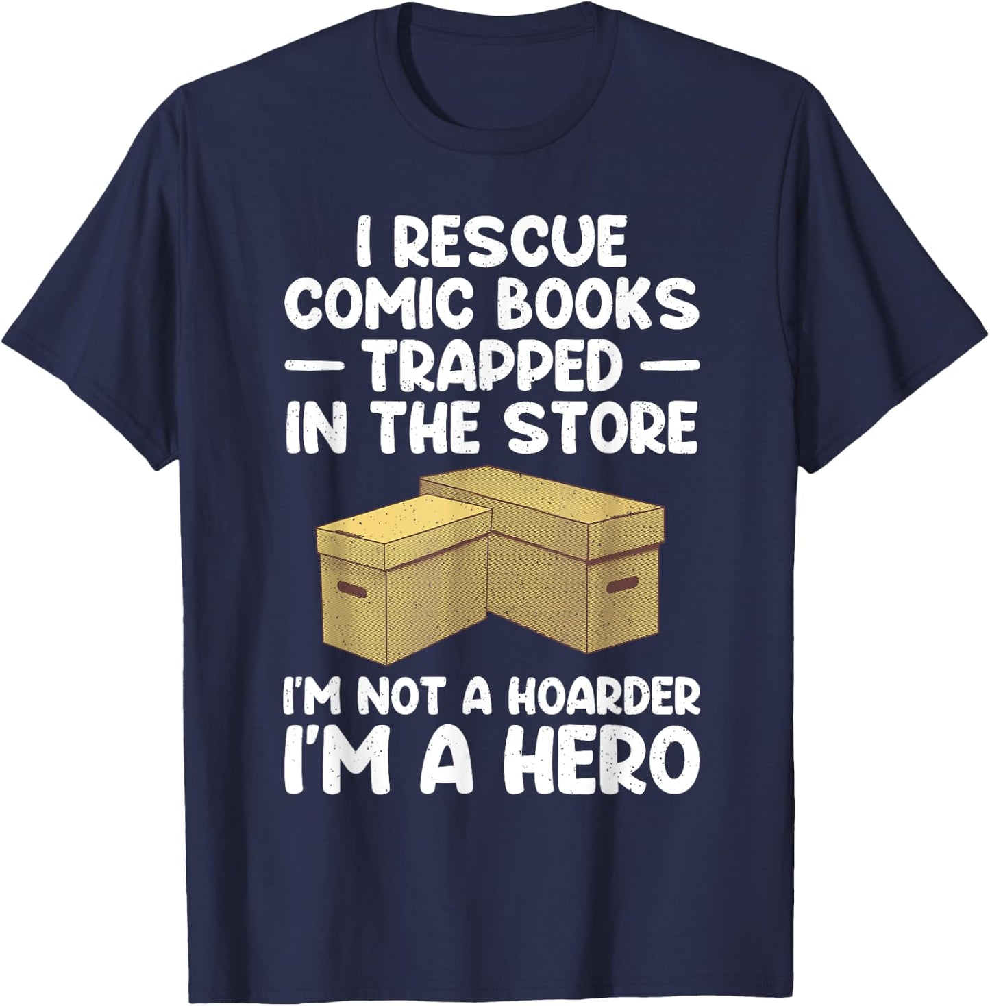 Cool Comic Book Design Women Comic Book Collector T-Shirt - T-Shirt | Navy