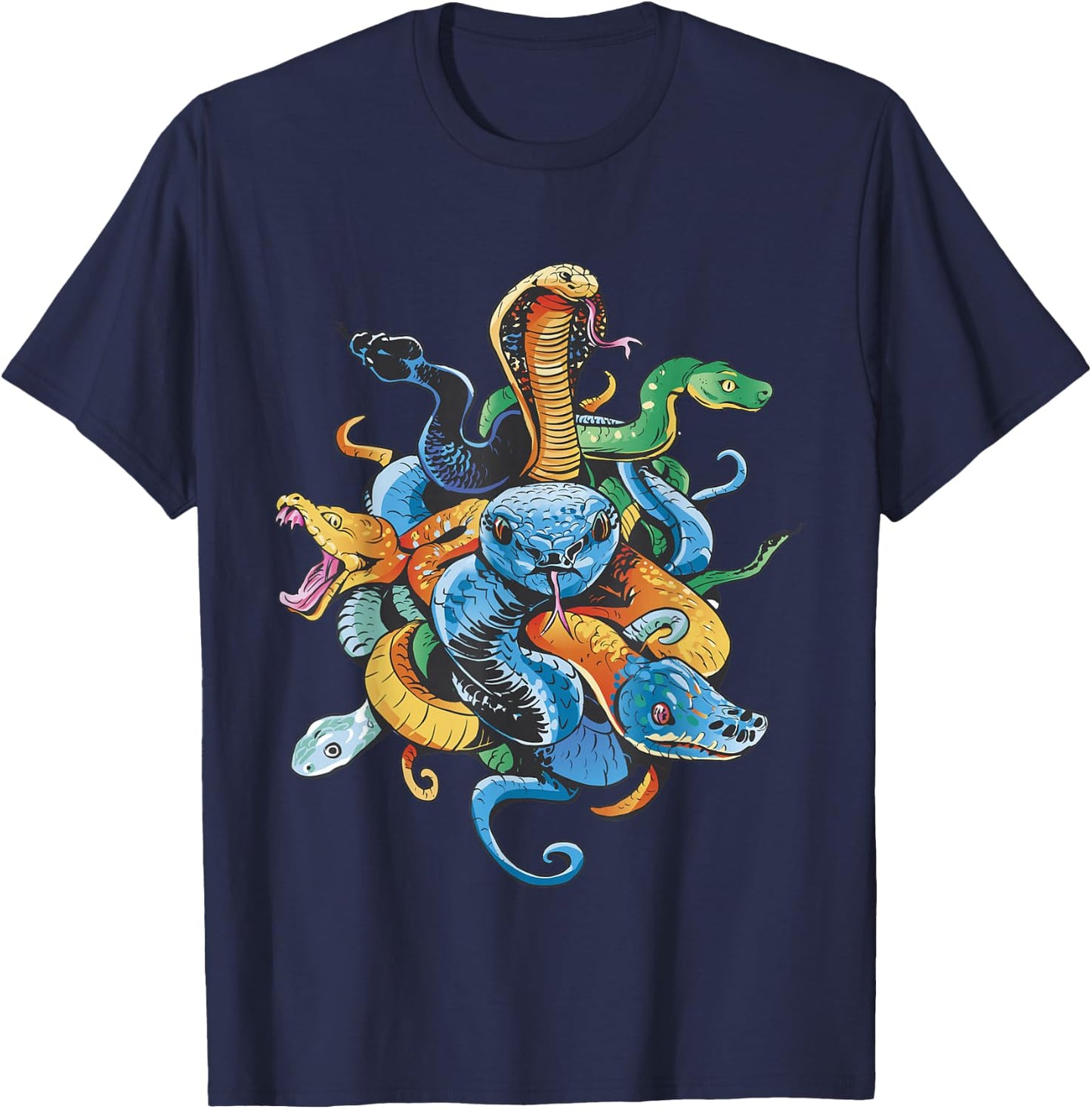Snake Animal Motif Reptiles Animal Snake T-Shirt - T-Shirt | Navy