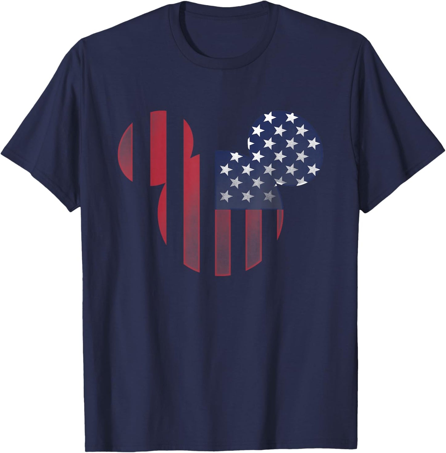 Disney Mickey Mouse Americana Ears Shape T-Shirt - T-Shirt | Navy