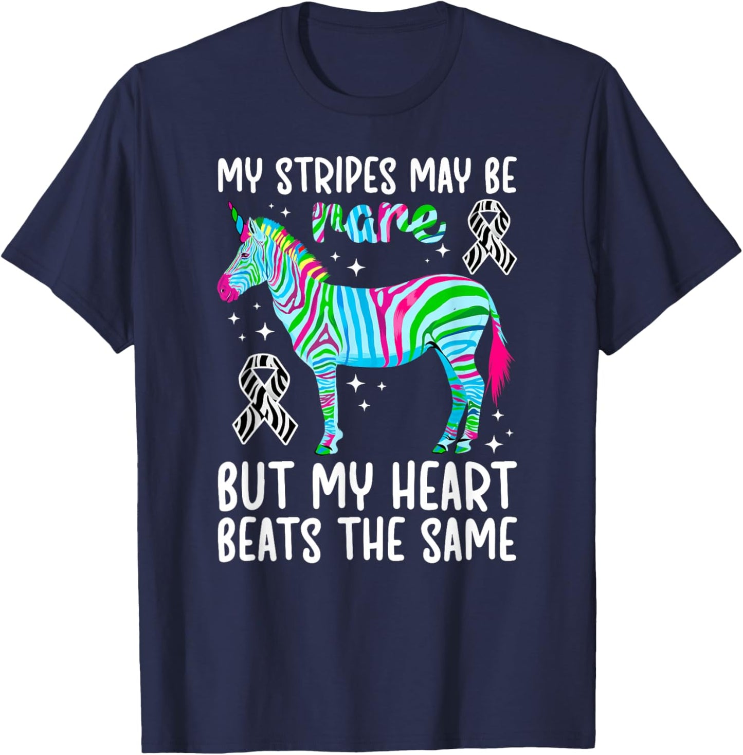 Rare Disease Awareness Proud Rare Disease Fighter T-Shirt - T-Shirt | Navy