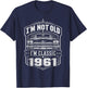 65 Year Old Gifts Men Vintage 1961 Classic Car 65th Birthday T-Shirt - T-Shirt | Navy
