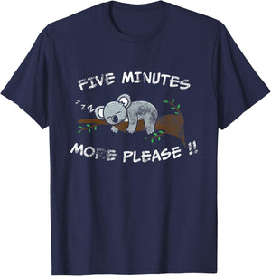 Slow Koala Bear Hanging Sleeping In A Tree T-Shirt - T-Shirt | Navy