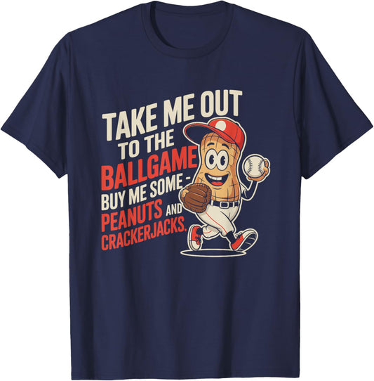 Take Me Out to Ball Game Funny Baseball T-Shirt - T-Shirt | Navy
