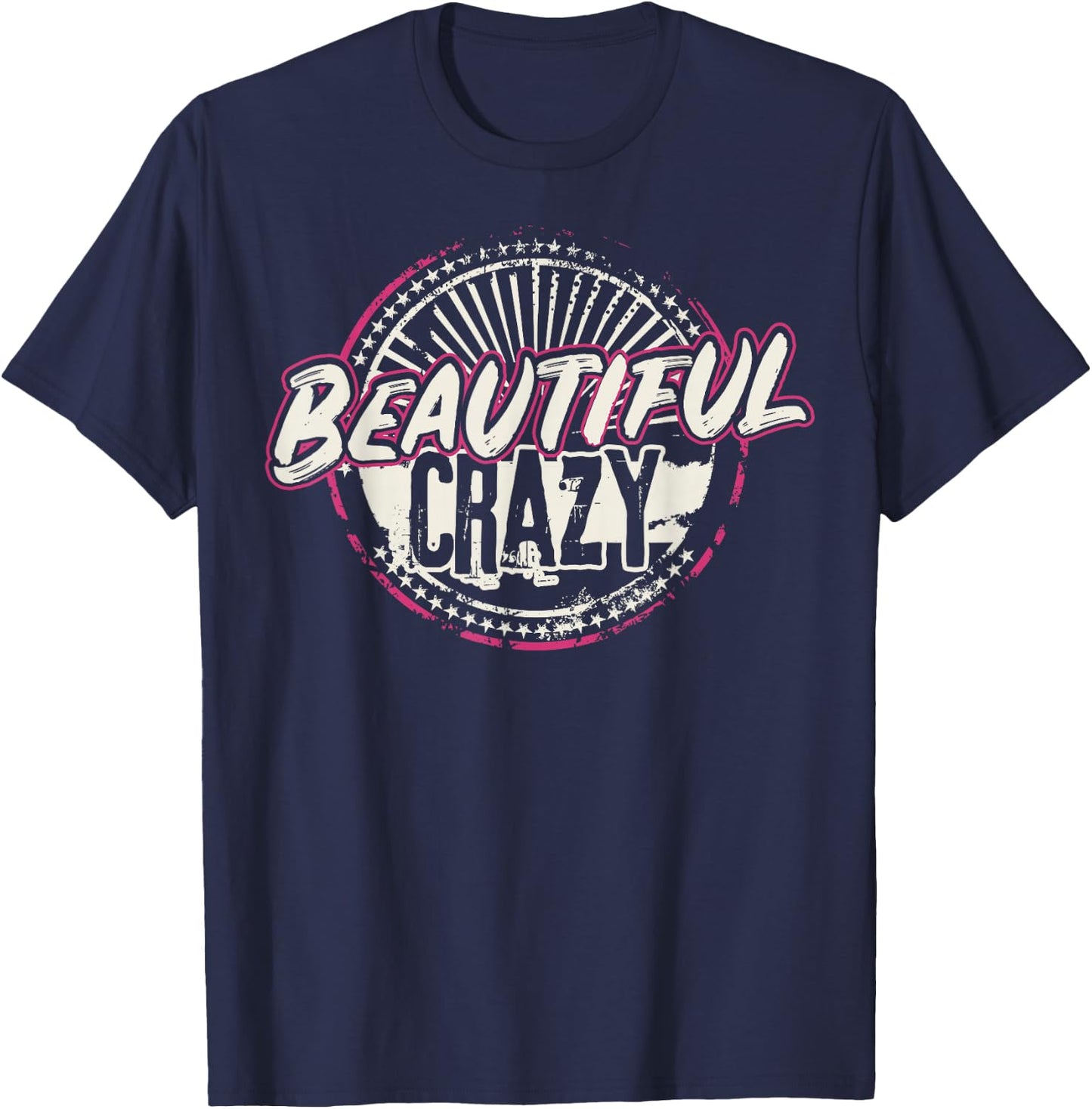 Crazy Women Beautiful Country Music Girl Design Idea Small T-Shirt - T-Shirt | Navy