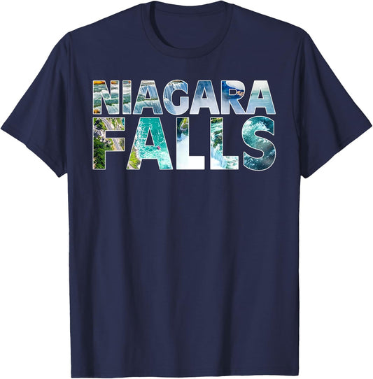 Niagara Falls Waterfall Souvenir Gift Men,Women New York T-Shirt - T-Shirt | Navy