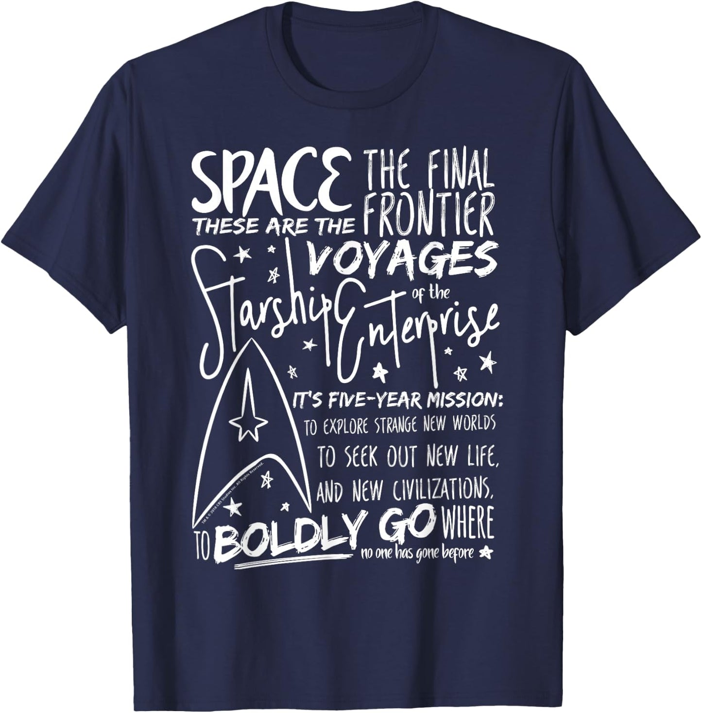 Star Trek Original Series Handwritten Speech Graphic T-Shirt - T-Shirt | Navy
