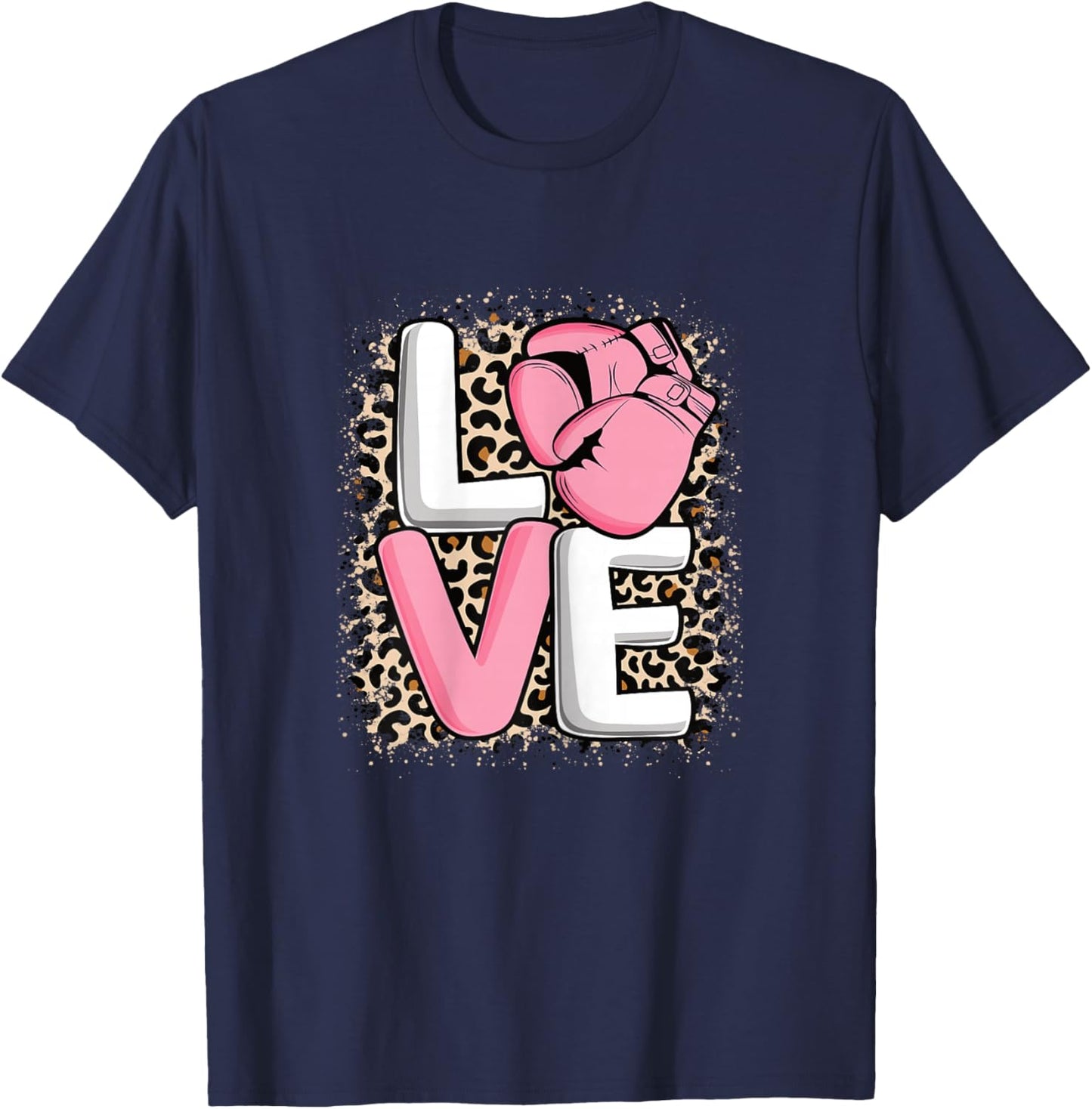 Love Boxing Cute Boxer Women Girls T-Shirt - T-Shirt | Navy
