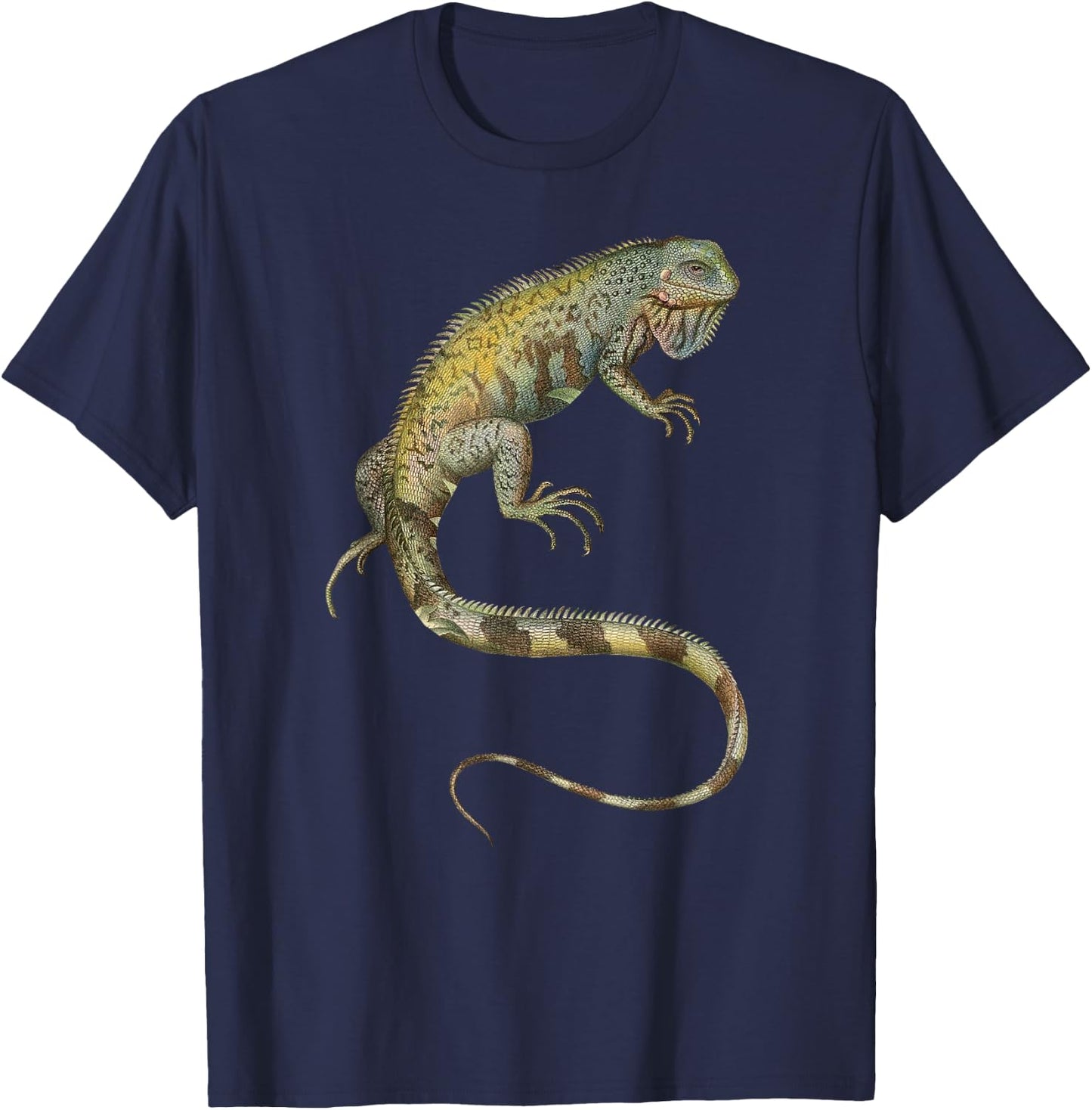 Iguana Tropical Lizard T-Shirt - T-Shirt | Navy