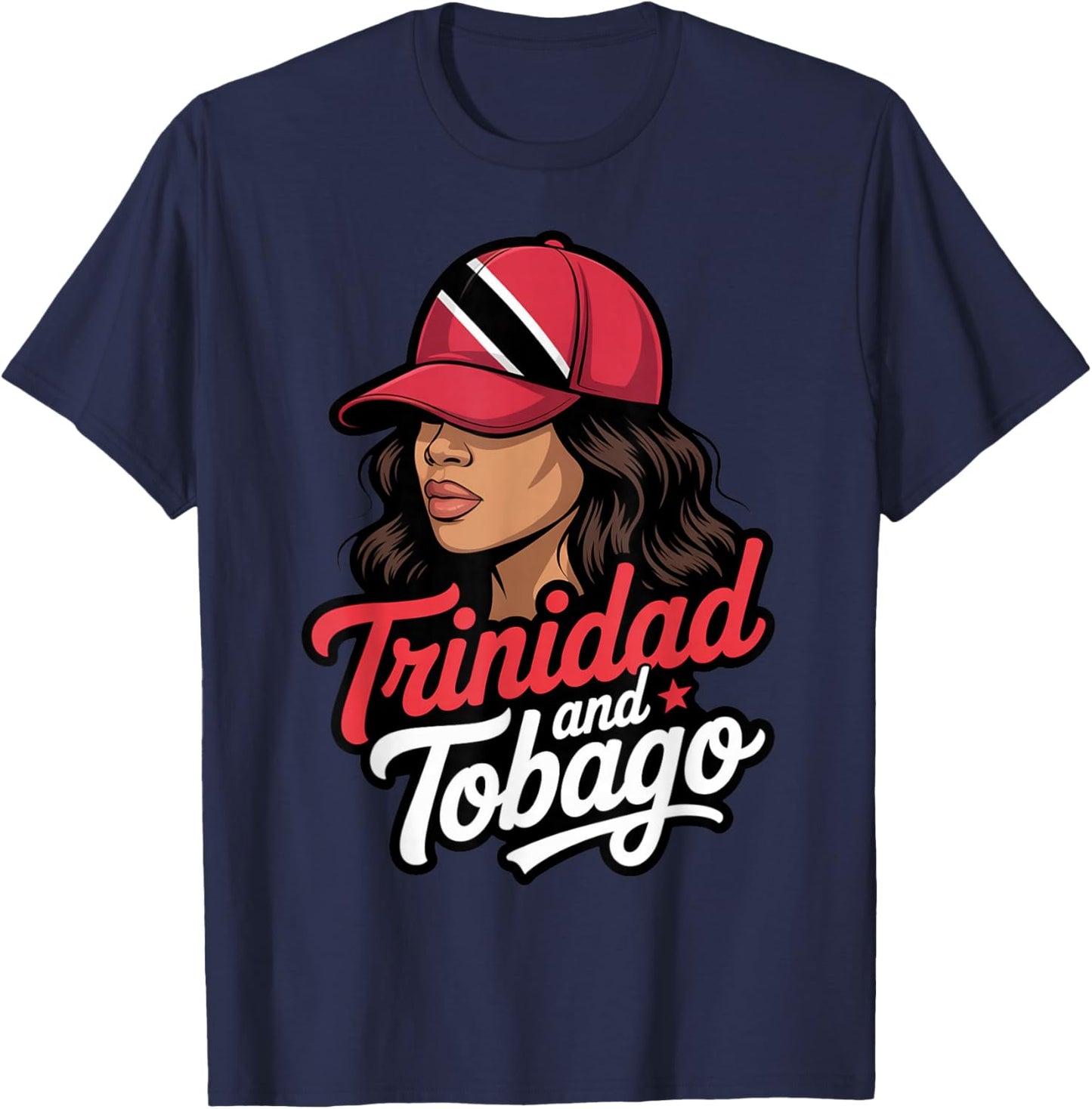 Women Trinidad and Tobago Flag Roots Girl Trinidadian T-Shirt - T-Shirt | Navy