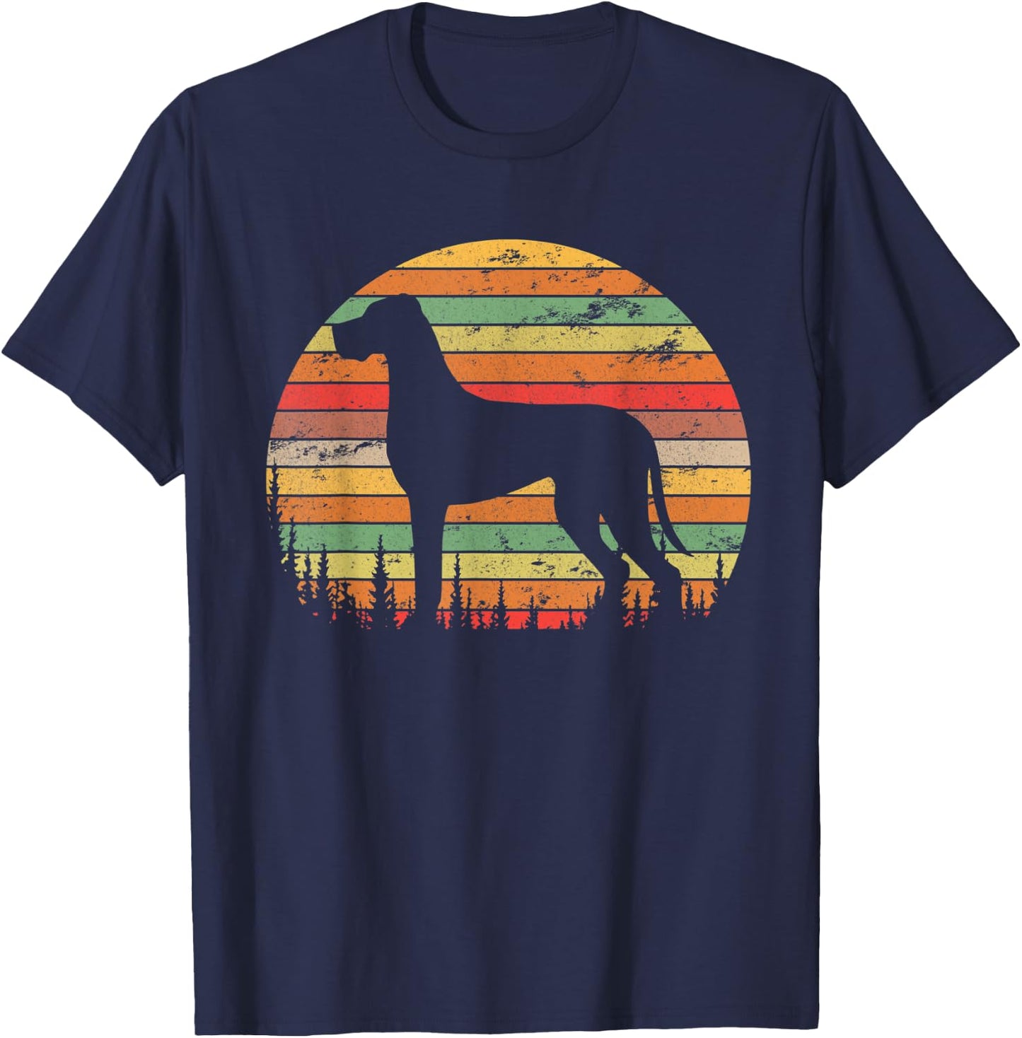 Vintage Retro Shirt Great Dane Dog Women Kid T-Shirt - T-Shirt | Navy