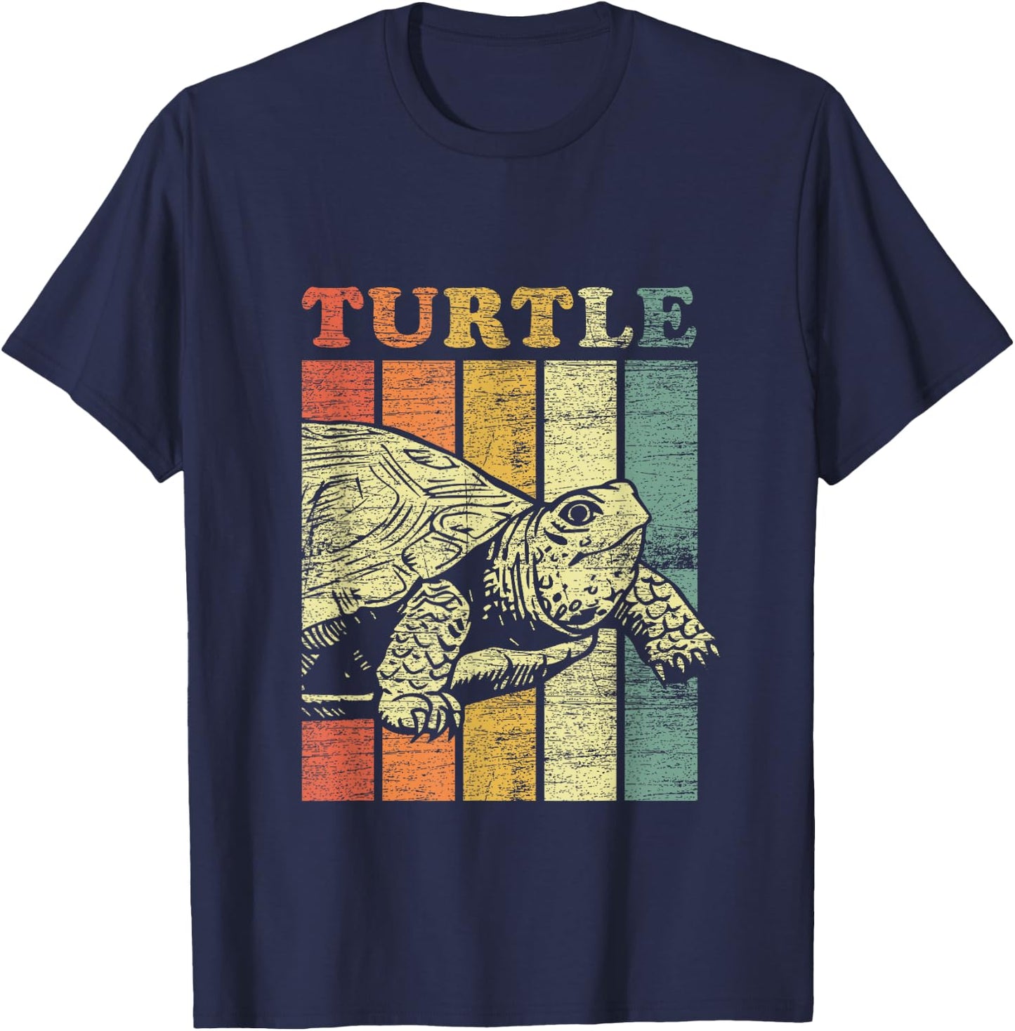 Retro Turtle T-Shirt - T-Shirt | Navy