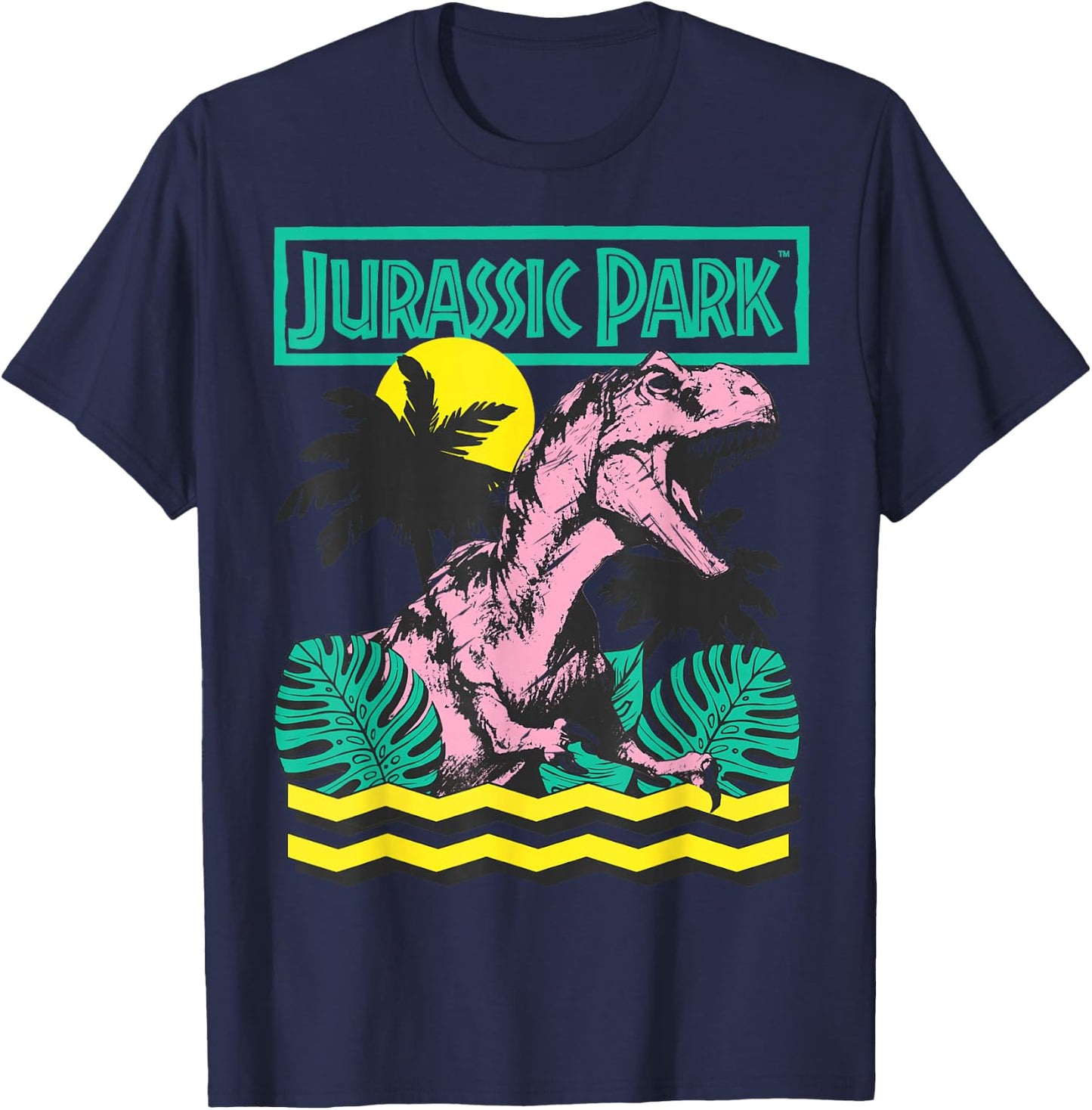 Jurassic Park Vintage T-Rex Roar Retro Small T-Shirt - T-Shirt | Navy