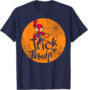 Marvel Spider-Man Trick Or Thwip Halloween T-Shirt - T-Shirt | Navy