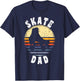 Roller Skate Dad Shirt Vintage Rollerskate Father Gift T-Shirt - T-Shirt | Navy