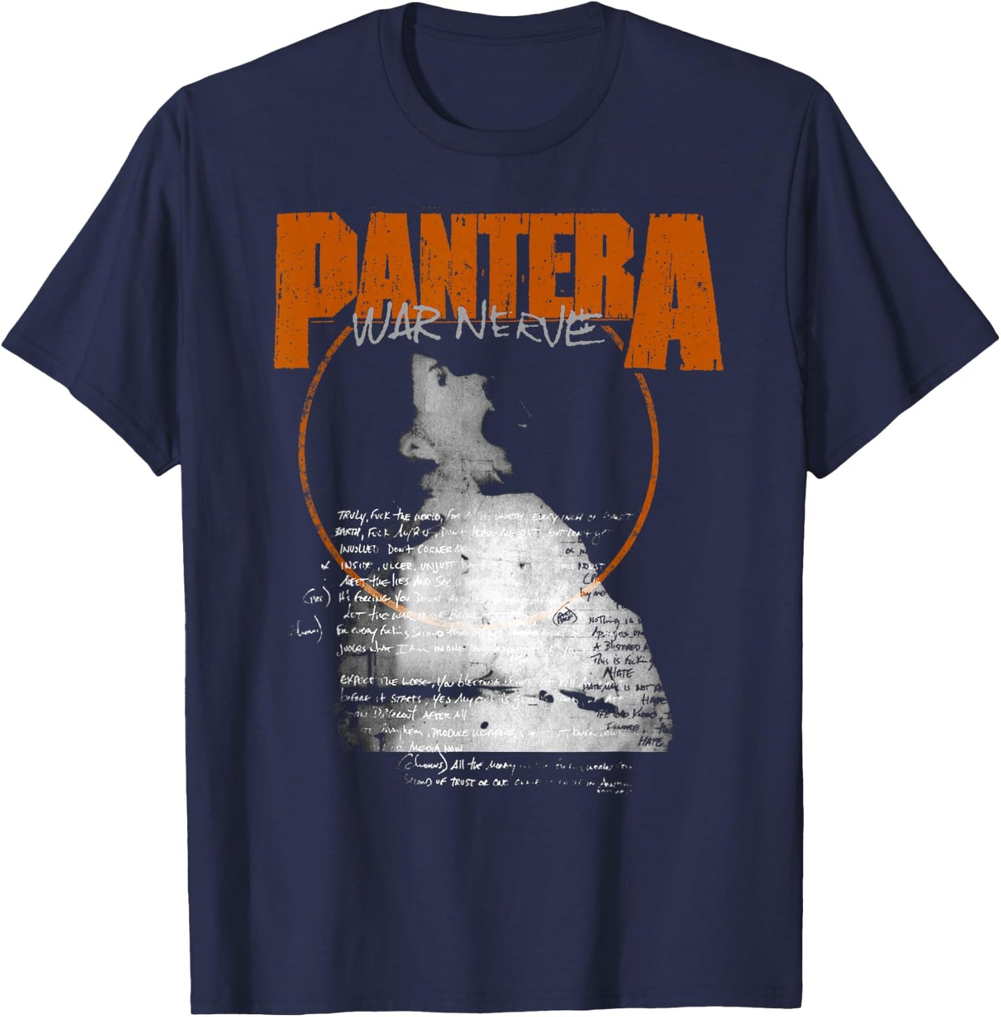 Pantera Official War Nerve T-Shirt - T-Shirt | Navy