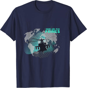 Wings Are For Fairies Helicopter Flying Pilot T-Shirt - T-Shirt | Navy