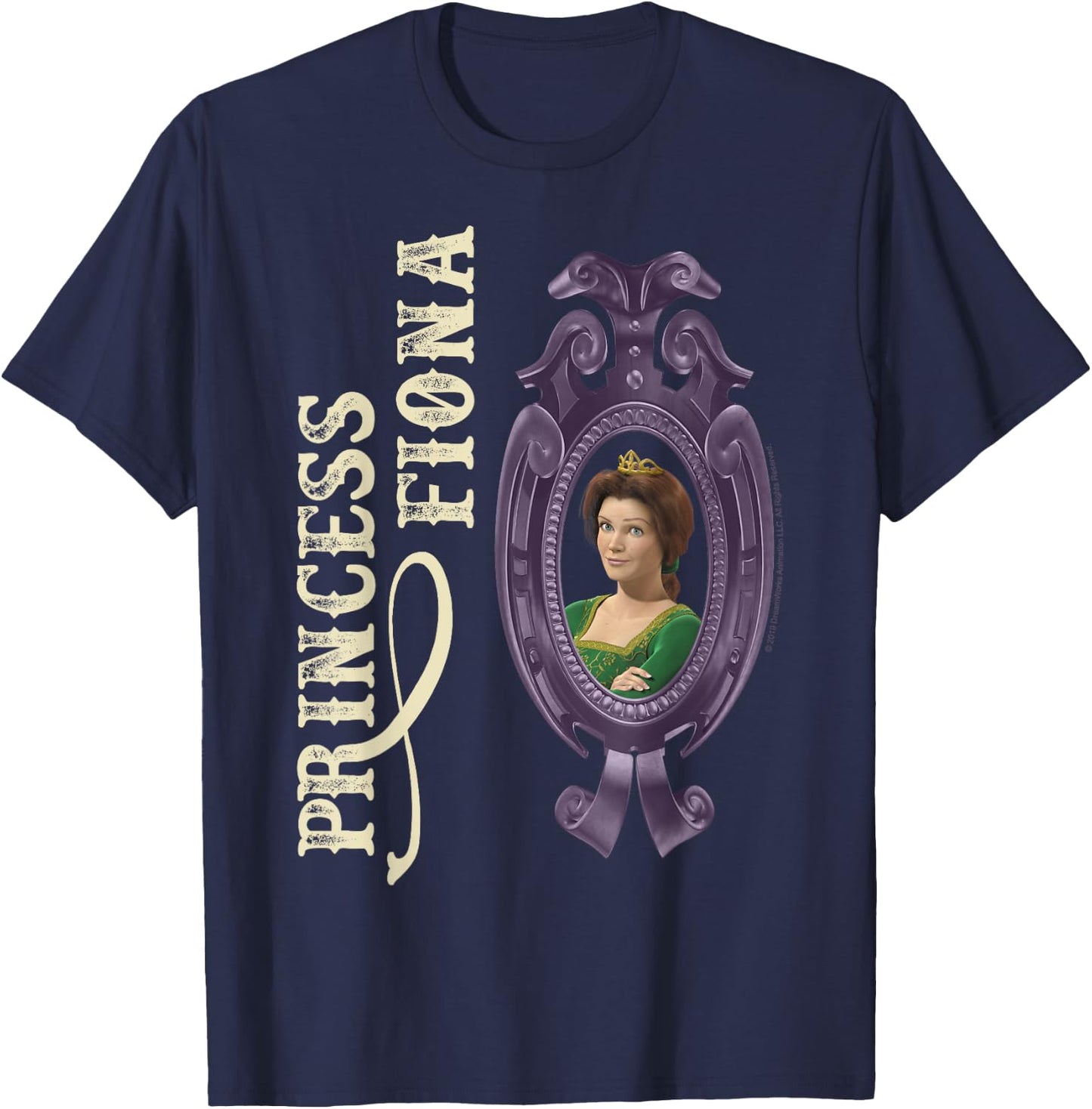 Shrek Princess Fiona In Mirror Poster T-Shirt - T-Shirt | Navy