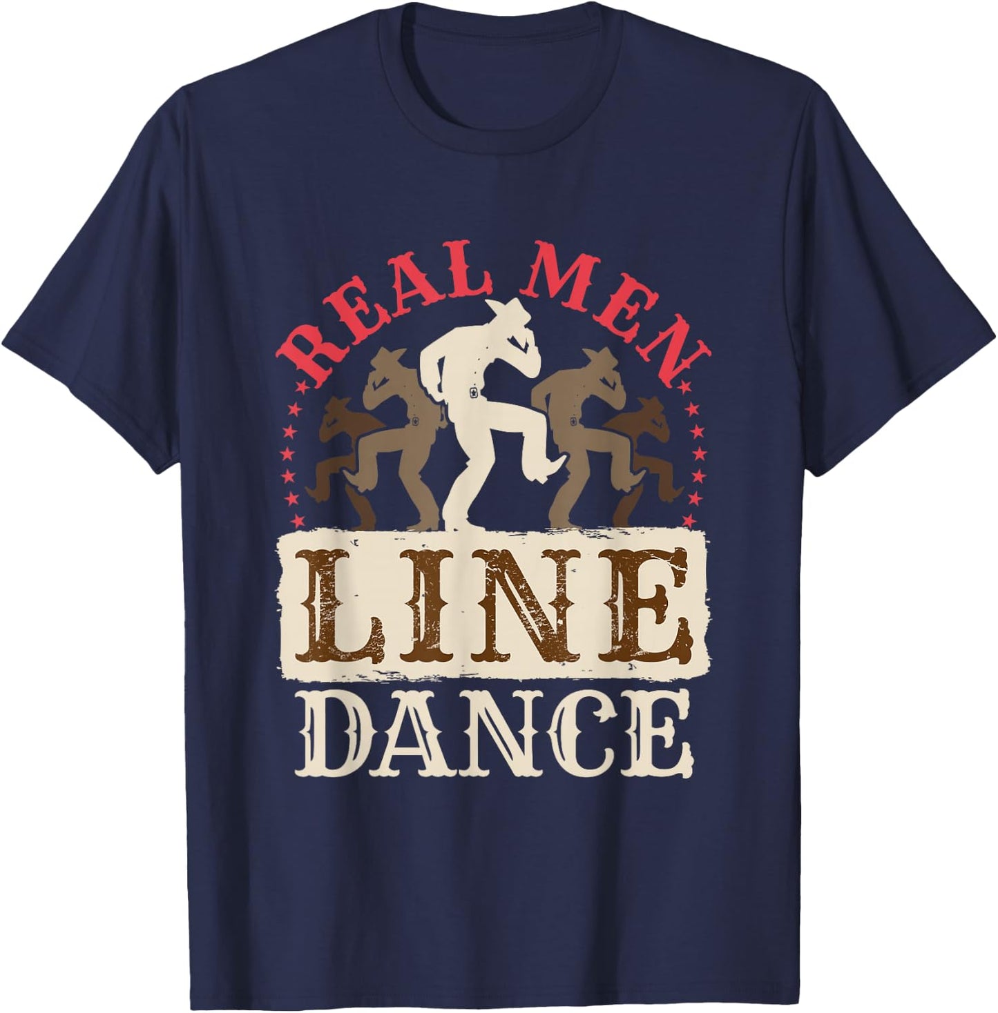 Real Men Line Dance T-Shirt - T-Shirt | Navy