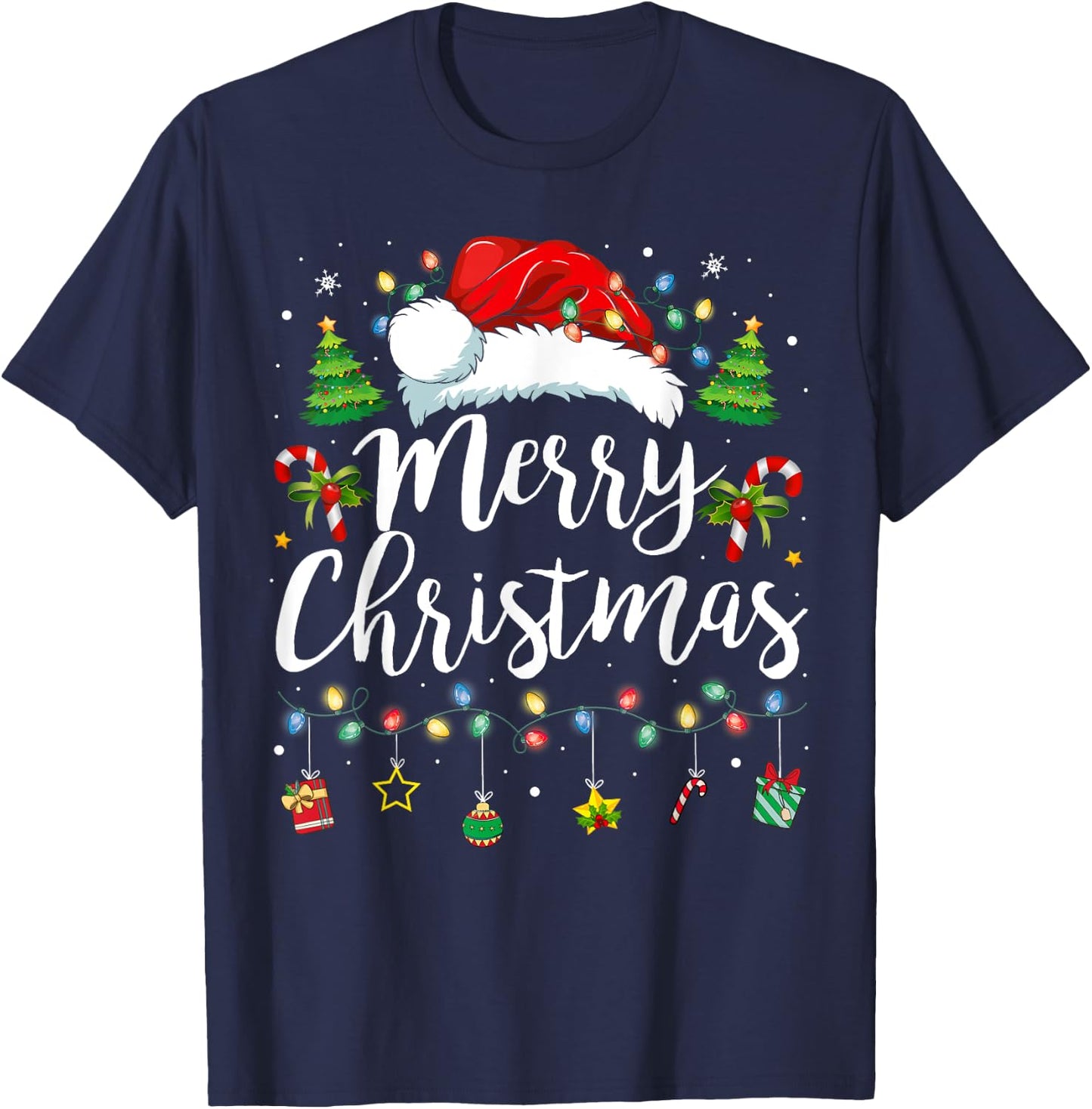 Merry Christmas Family Funny Christmas Women Men Xmas Kids T-Shirt - T-Shirt | Navy