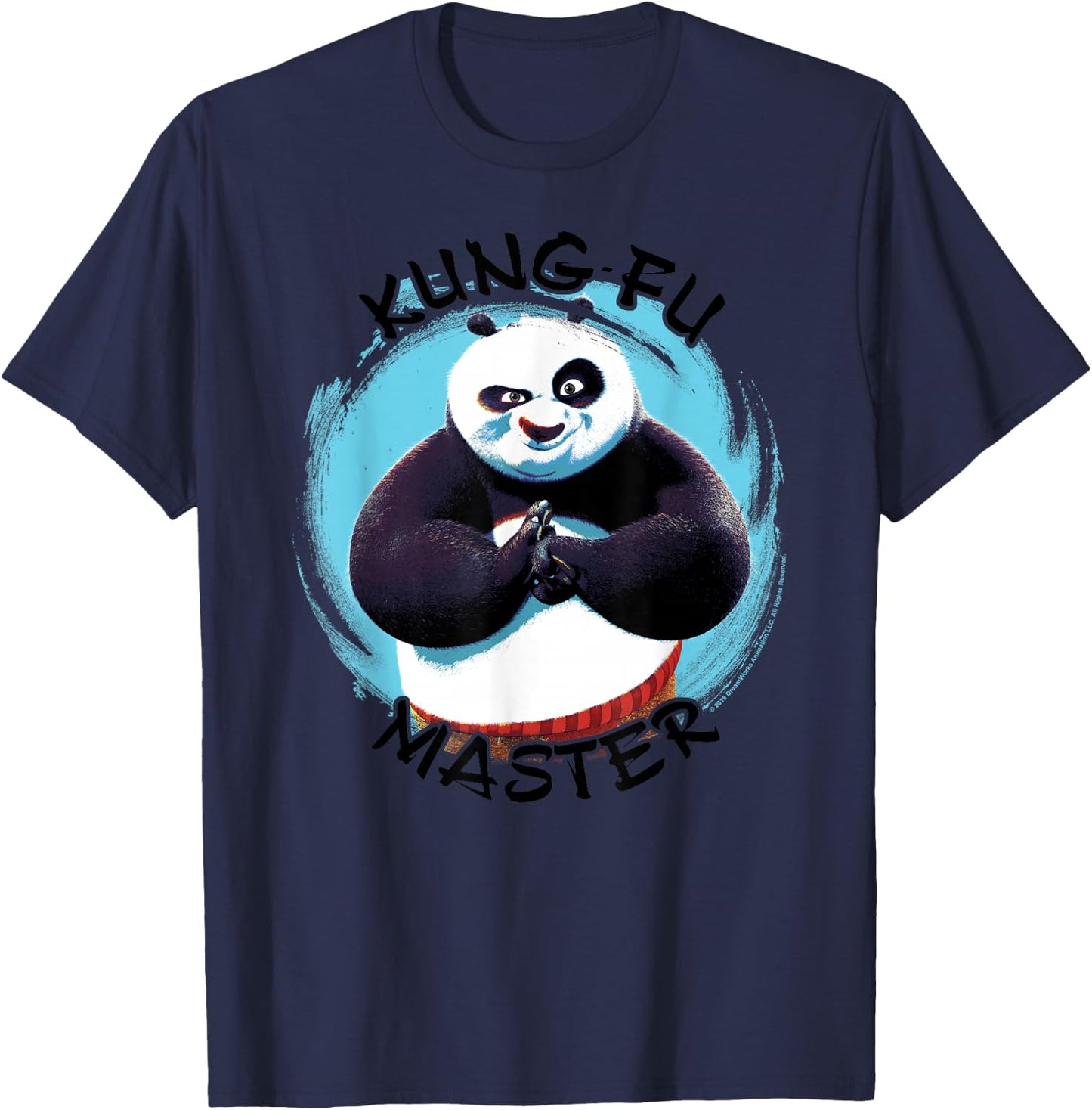Kung Fu Panda Po Kung Fu Master Paint Smear Portrait T-Shirt - T-Shirt | Navy