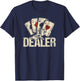 Casino Dealer Funny Poker Player Costume Accessories T-Shirt - T-Shirt | Navy