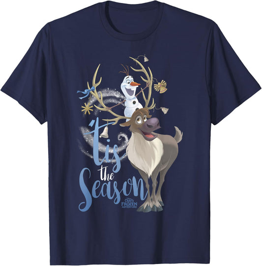 Disney Frozen Olaf Sven Tis The Season Christmas T-Shirt - T-Shirt | Navy
