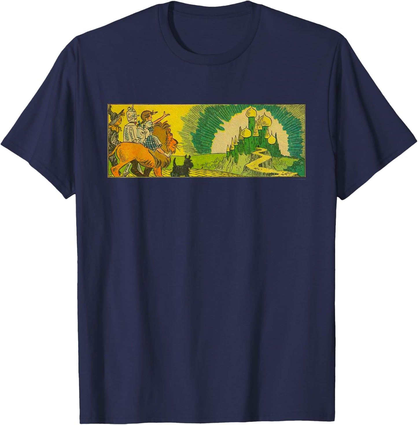 Tin Man Scarecrow Cowardly Lion Dorothy Toto Wizard of OZ T-Shirt - T-Shirt | Navy