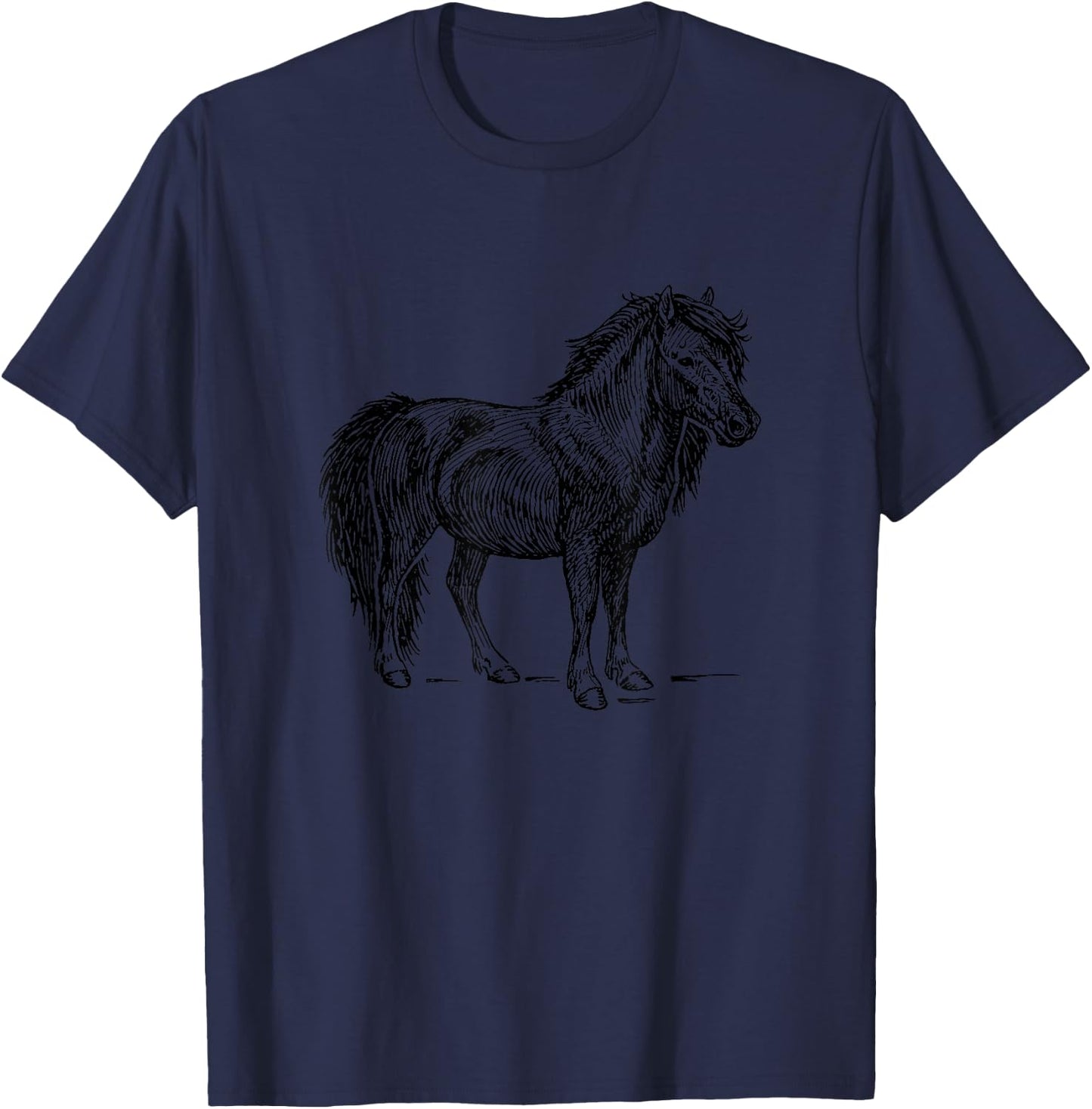Vintage Shetland Pony T-Shirt - T-Shirt | Navy