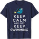 Disney Pixar Finding Dory Keep Calm And Just Keep Swimming T-Shirt - T-Shirt | Navy