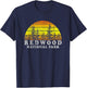Vintage Redwood National Park Sunset T-Shirt - T-Shirt | Navy