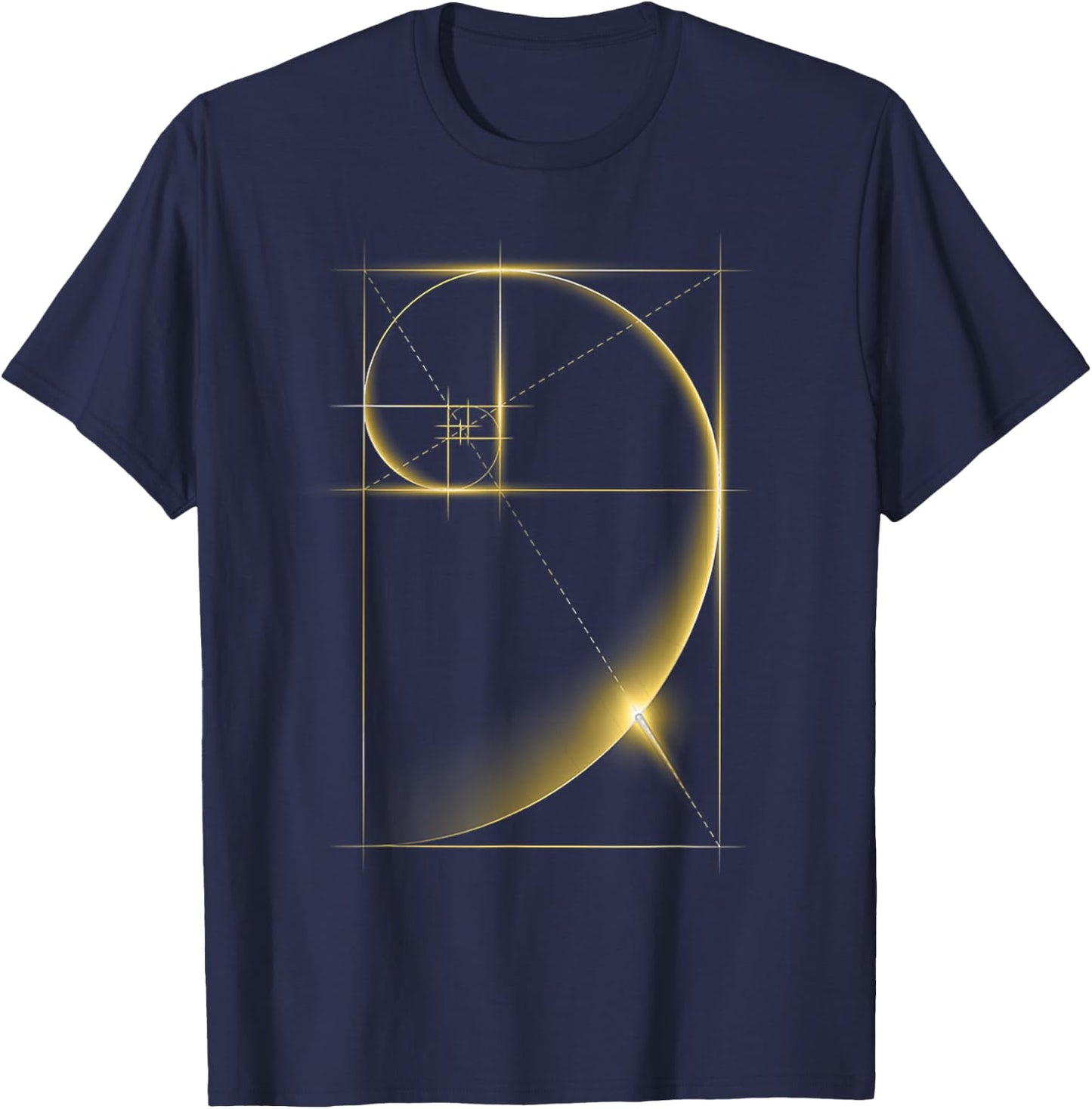 Fibonacci, Golden Ratio T-Shirt - T-Shirt | Navy