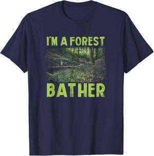 Forest Bathing Gift Relaxation Nature Lovers T-Shirt - T-Shirt | Navy